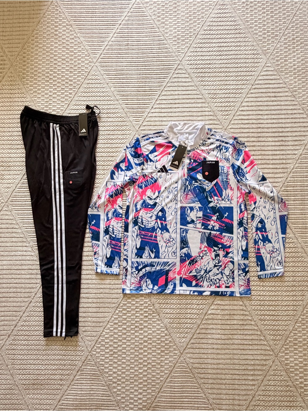 Japan x Dragon Ball Z fan-concept training top and pants set